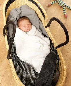 Swahili African Modern Home Goods Moses Bassinet Basket - Natural