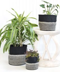 Swahili African Modern Home Goods Mwende Sisal Storage Basket Set