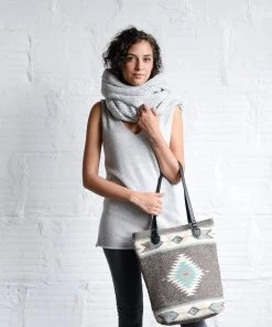 MZ Fair Trade Starlight Wool Bucket Tote Bag