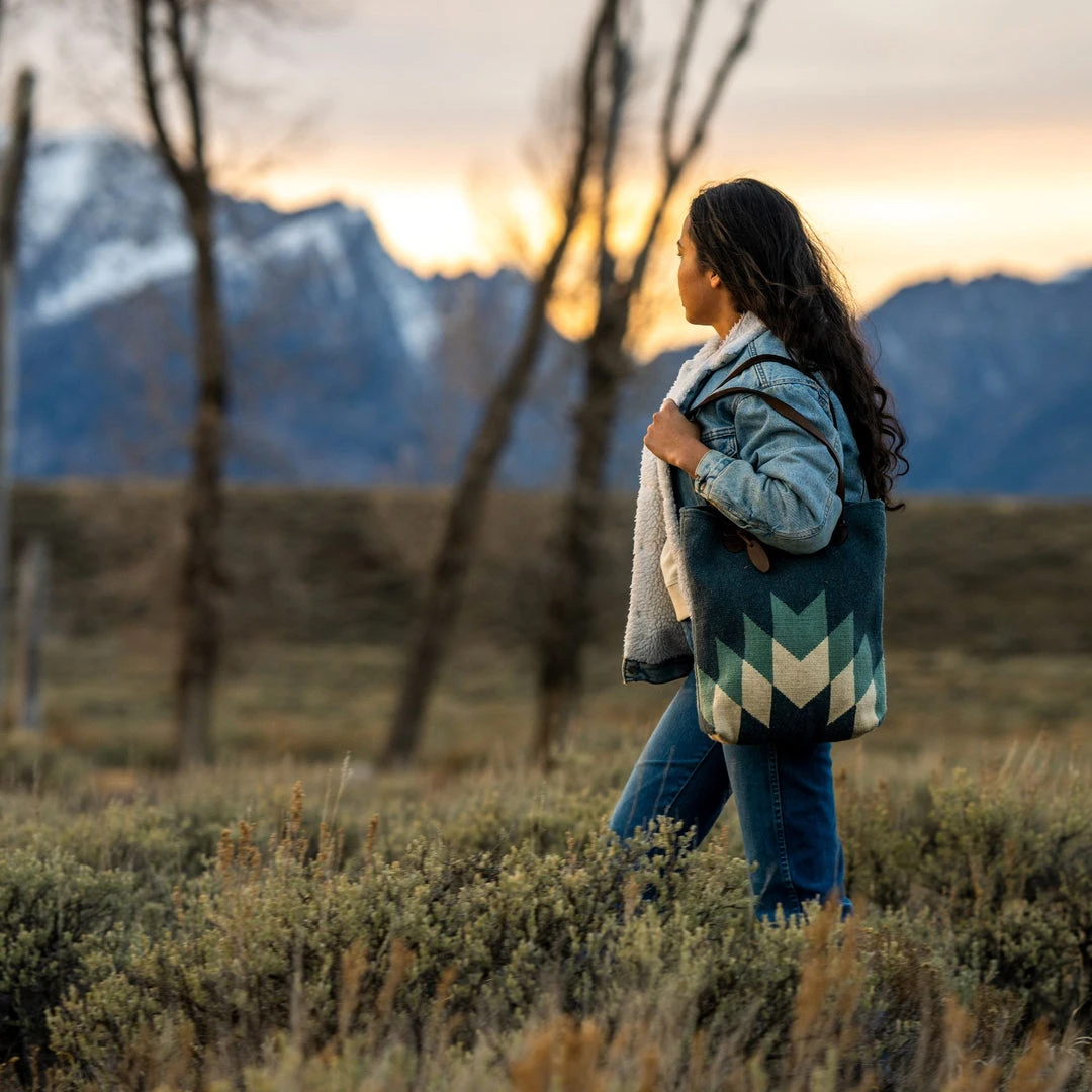 MZ Fair Trade Accessories Waterfall Wool Bucket Tote Bag MZ Fair Trade Accessories Waterfall Wool Bucket Tote Bag