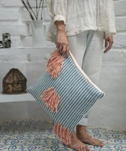 Zuahaza Naidi Throw Pillow Cover With Tassels