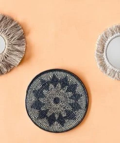 Casa Amarosa Natural Fringe Wall Mirror Home Goods