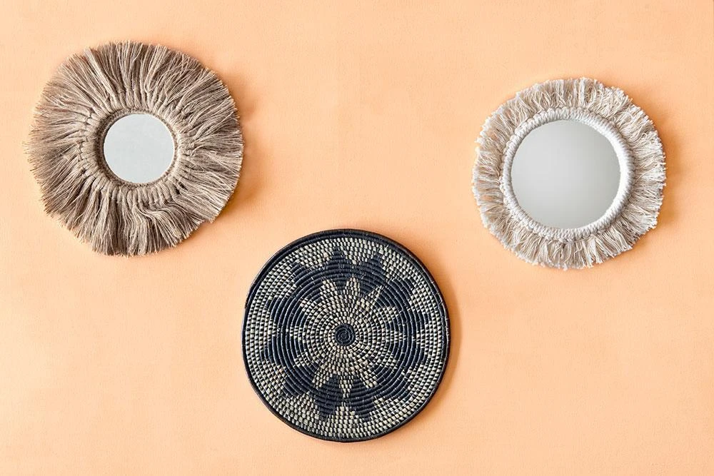 Casa Amarosa Natural Fringe Wall Mirror Home Goods 2 Casa Amarosa Natural Fringe Wall Mirror Home Goods