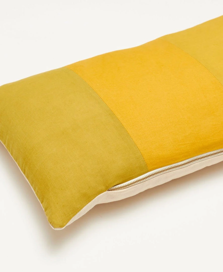 Anchal Naturally Dyed Colorblock Lumbar Pillow Anchal Naturally Dyed Colorblock Lumbar Pillow