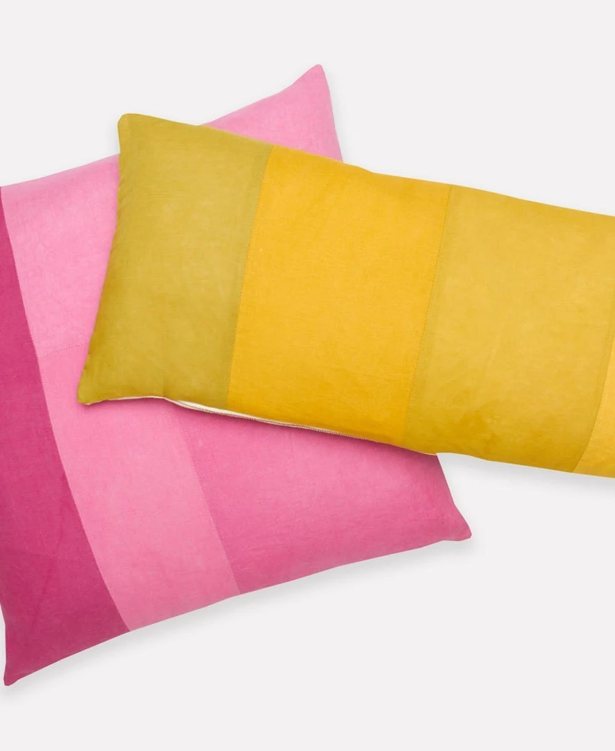 Anchal Naturally Dyed Colorblock Lumbar Pillow Anchal Naturally Dyed Colorblock Lumbar Pillow