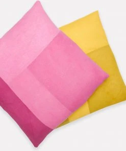 Anchal Home Goods Naturally Dyed Colorblock Throw Pillow