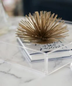 Newly Goods Handcrafted Balsamo Lucite Upcycled Square Tray