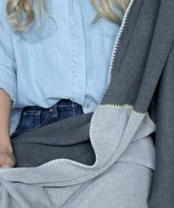 Newly Goods Home Goods Gray Divide Recycled Throw Blanket