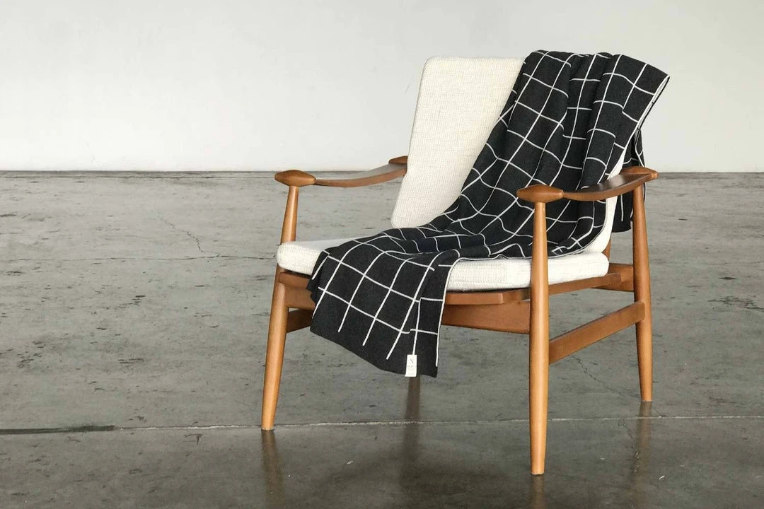 Newly Goods Grid Recycled Throw Blanket Handcrafted 1 Newly Goods Grid Recycled Throw Blanket Handcrafted