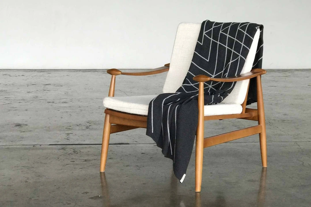 Newly Goods Monoline Triangles Recycled Throw Blanket Home Goods 1 Newly Goods Monoline Triangles Recycled Throw Blanket Home Goods