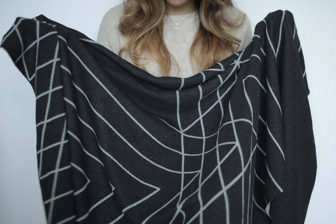 Newly Goods Monoline Triangles Recycled Throw Blanket Home Goods 2 Newly Goods Monoline Triangles Recycled Throw Blanket Home Goods