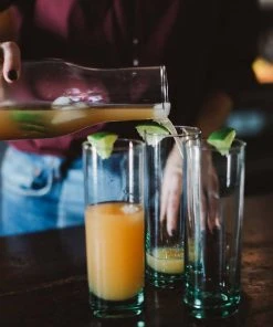 Newly Goods Tavola Recycled Glass Pitcher Handcrafted