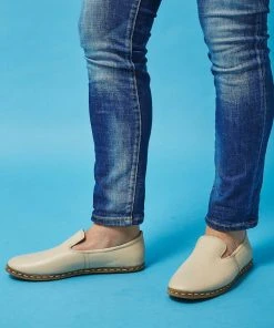 Nida Lu Handmade Men's Deniz Loafer - Bone