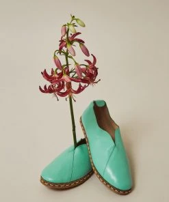 Nida Lu Handmade Shoes Women's Lu Loafer - Turquoise 7 Nida Lu Handmade Shoes Women's Lu Loafer - Turquoise