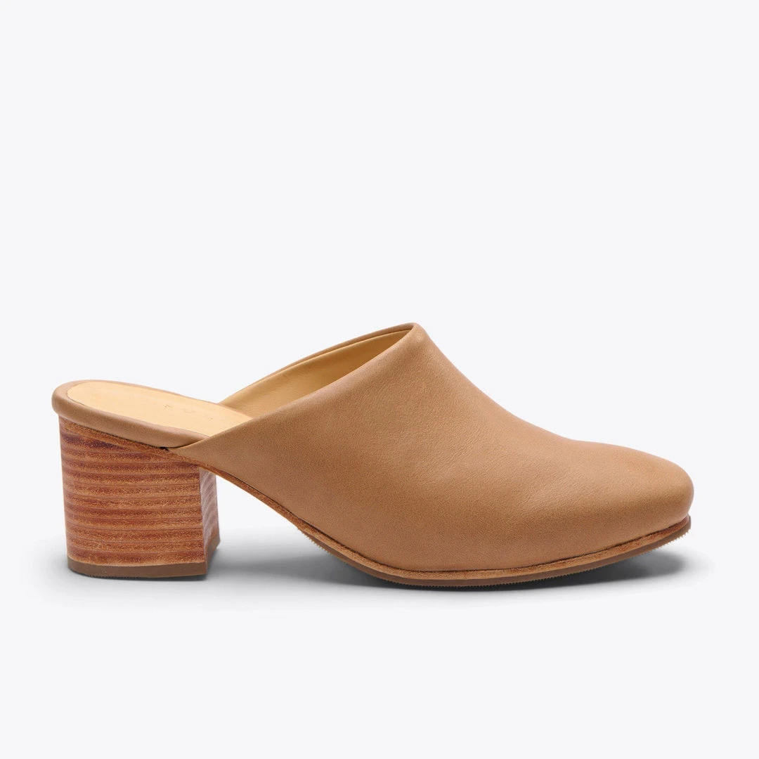 Nisolo Shoes All-Day Heeled Mule - Almond 9 Nisolo Shoes All-Day Heeled Mule - Almond