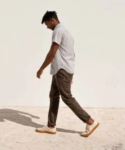 Nisolo Men's Diego Low Top Sneaker - Bone + Gum