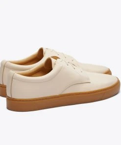 Nisolo Men's Diego Low Top Sneaker - Bone + Gum