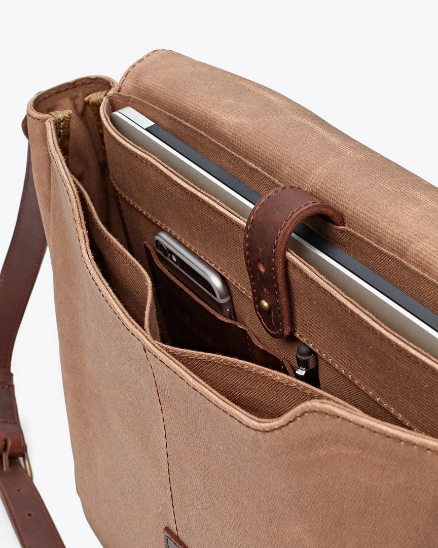 Nisolo Loreto Messenger Bag - Waxed Canvas Nisolo Loreto Messenger Bag - Waxed Canvas