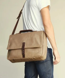 Nisolo Loreto Messenger Bag - Waxed Canvas 3 Nisolo Loreto Messenger Bag - Waxed Canvas