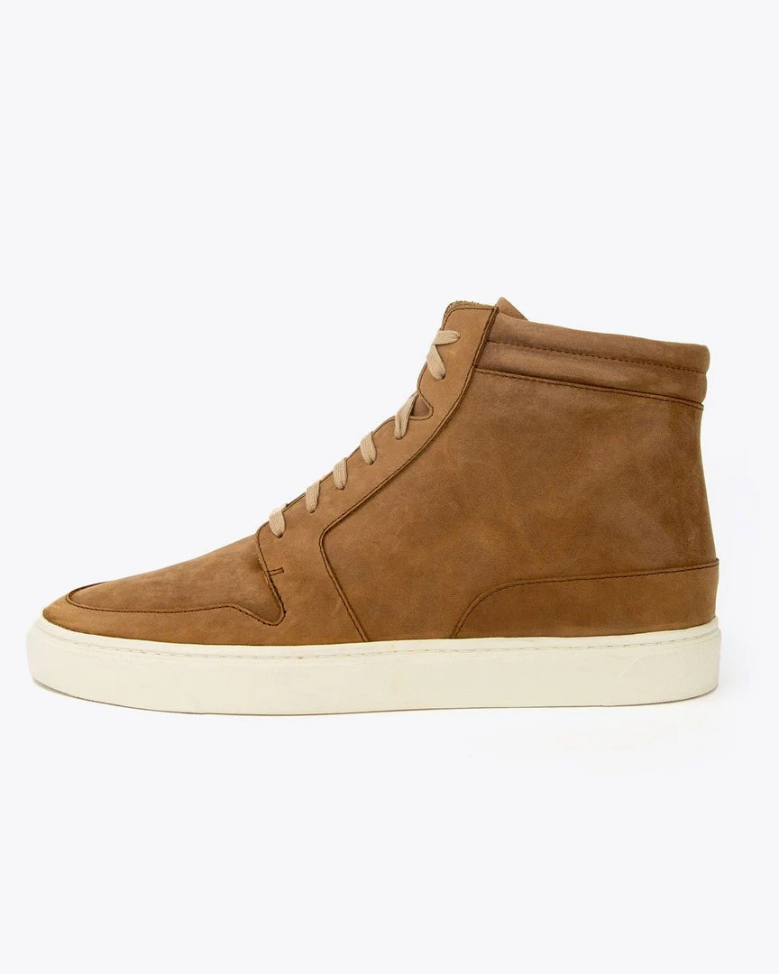 Nisolo Men's Rey High Top Sneaker - Tobacco 1 Nisolo Men's Rey High Top Sneaker - Tobacco