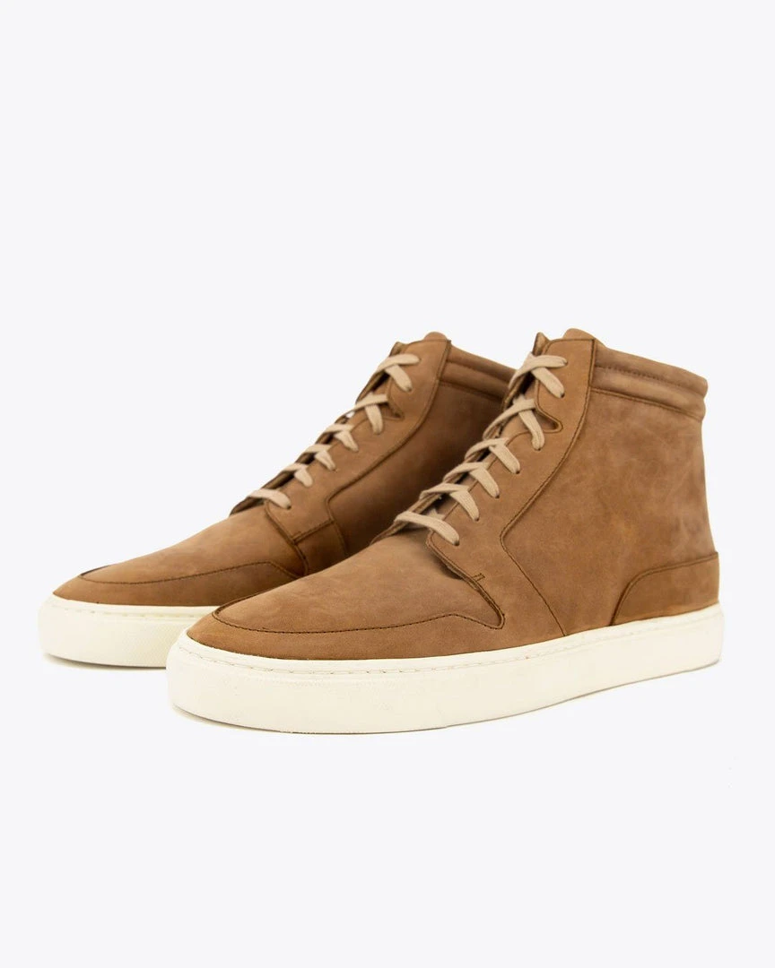Nisolo Men's Rey High Top Sneaker - Tobacco 4 Nisolo Men's Rey High Top Sneaker - Tobacco