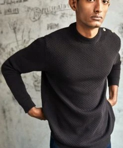 No Nasties Men's Buttoned Jumper Sweater