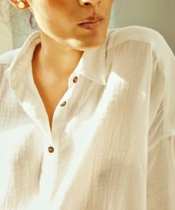 No Nasties Clothing Side Slit Button Up Shirt