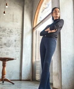 No Nasties Indigo Flared Pants