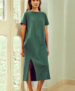 No Nasties Forest T-Shirt Midi Dress