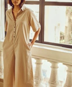 No Nasties Sand Midi Jumpsuit