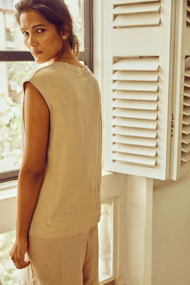 No Nasties Sand Muscle Tee 3 No Nasties Sand Muscle Tee