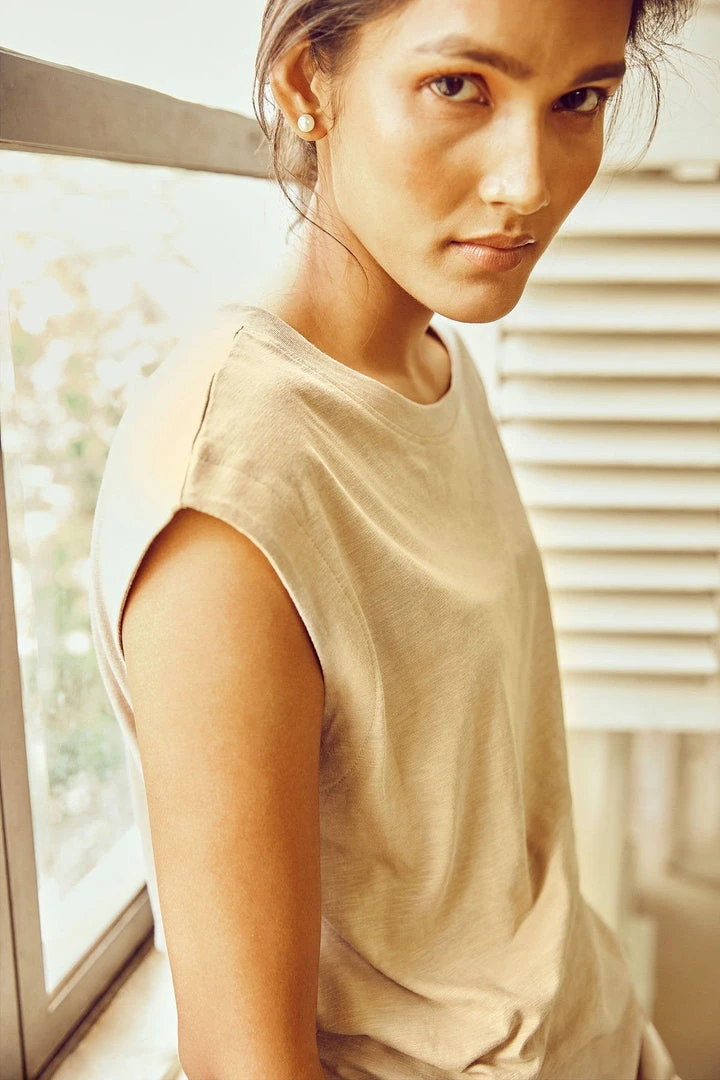 No Nasties Sand Muscle Tee 2 No Nasties Sand Muscle Tee