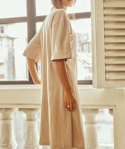 No Nasties Clothing Sand Reversible Long Tee