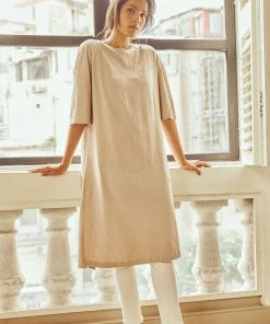 No Nasties Clothing Sand Reversible Long Tee