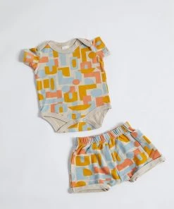 North Of West Baby's Decades Onesie - Fog