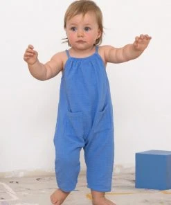 North Of West Sale Kids' Double Cloth Jumpsuit - Adriatic