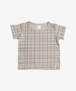 North Of West Sale Kids' Grid Tee - Fog