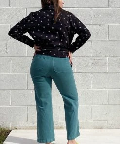 North Of West Monica Upcycled High Rise Jean - Atlantic