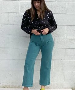 North Of West Monica Upcycled High Rise Jean - Atlantic