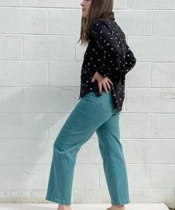 North Of West Monica Upcycled High Rise Jean - Atlantic