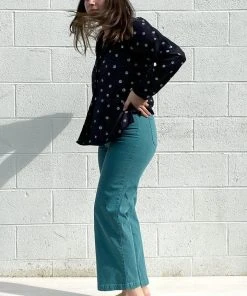 North Of West Monica Upcycled High Rise Jean - Atlantic