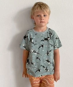 North Of West Kids' Orcas Tee - Sea Mist Best Sellers
