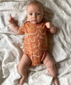 North Of West Kids' Snake Rainbow Onesie - Sunset