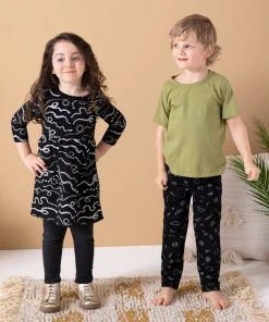 North Of West Kids' Squiggles Traveler Sweatpants - Black