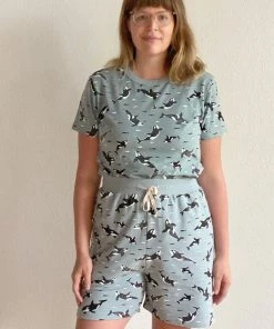 North Of West Taylor Orcas Tee - Sea Mist Sale