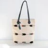 MZ Fair Trade Accessories Obsidian Arrow Wool Bucket Tote Bag