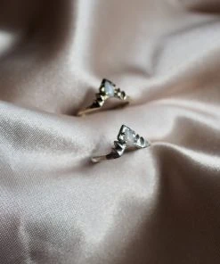 Iron Oxide Opal Halo Stacker Ring