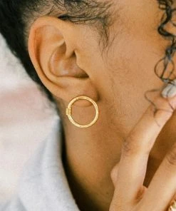 Sara Patino Jewelry Be Open Recycled Gold Earrings