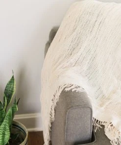 Creative Women Open Weave Throw Blanket Home Goods