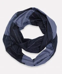 Anchal Stripe Infinity Scarf - Navy Accessories